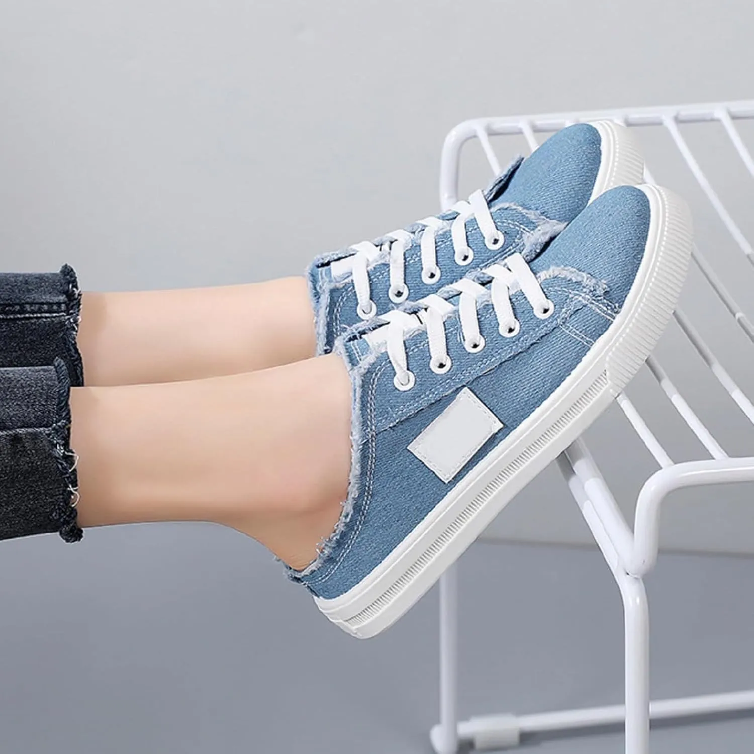 Women's White Canvas Shoes Casual Tennis Shoes Casual Sports Preppy Flat Sneakers Classic Comfortable Clipper Sneakers Low Top Walking Shoe