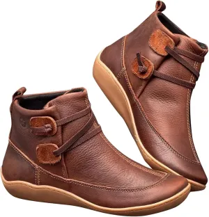 Work Boots for Women Ankle Leather Booties for Women 2024 Booties for Women Comfy Womens Bootie Round Toe Round Toe Low Heel Low Heel Comfortable Pointed Toe